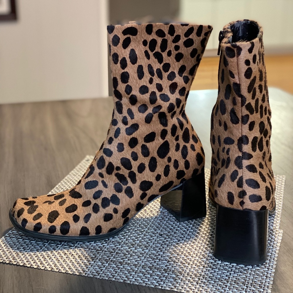 Animal printed booties